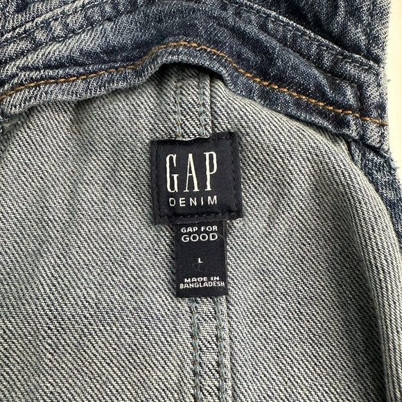 GAP Kids Girls Denim‎ Shortalls Sz L Medium Wash - Picture 8 of 10